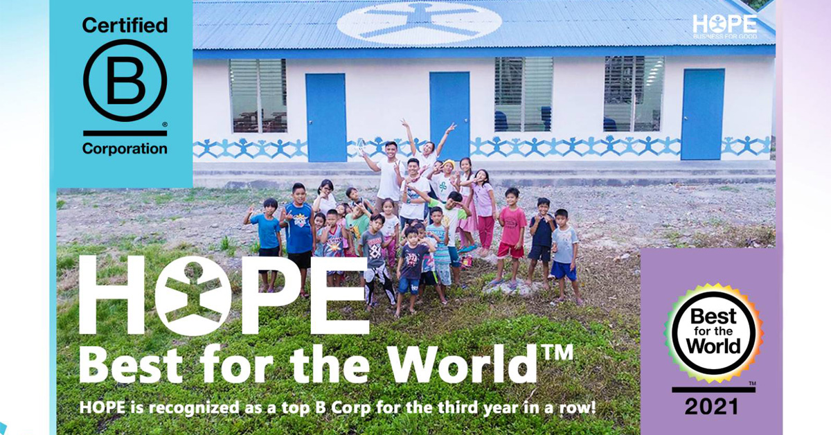 Filipino social enterprise recognized as a ‘Best For The World™’ B Corp for performance excellence beyond just profit